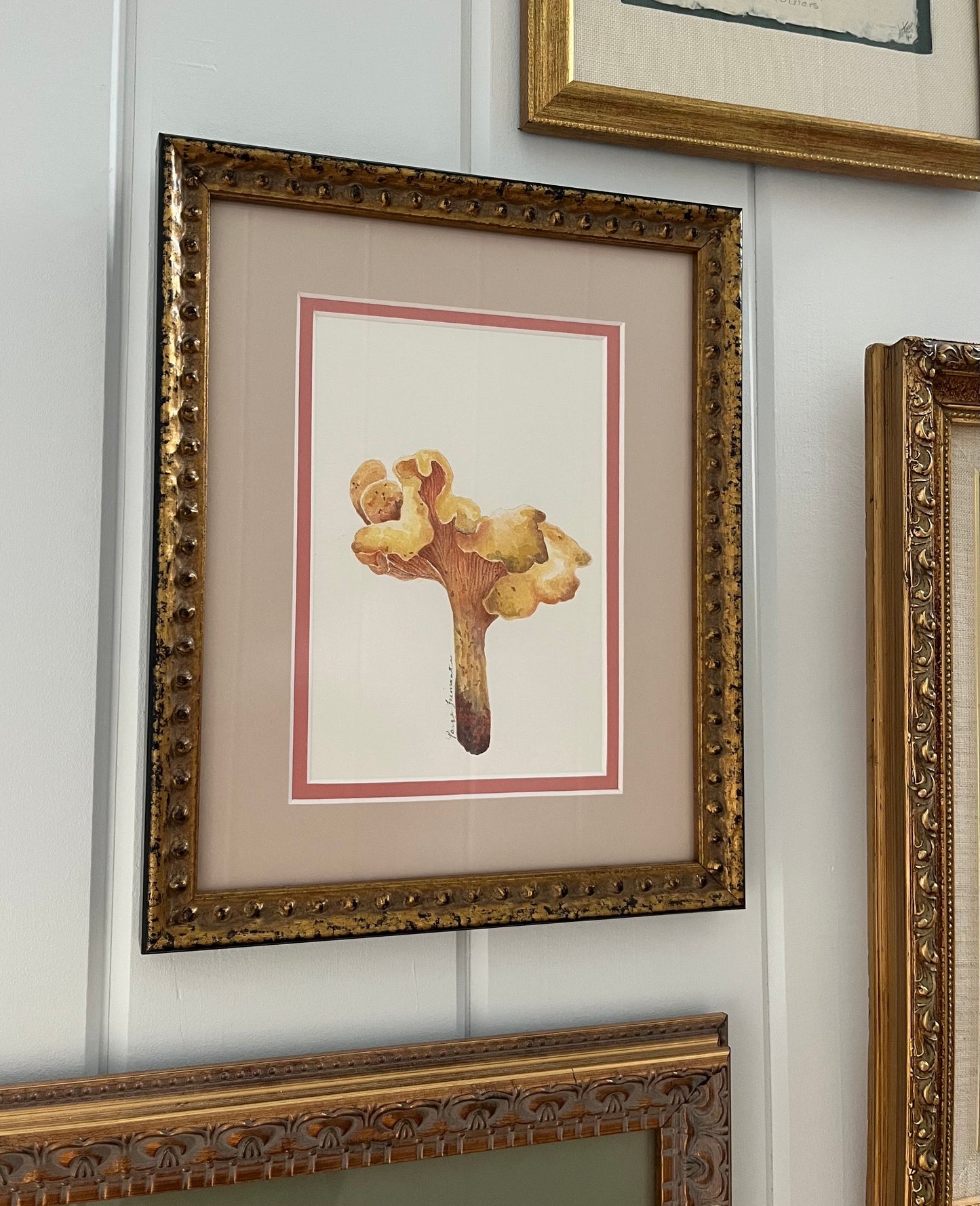 Original Chanterelle Mushroom Watercolor Painting