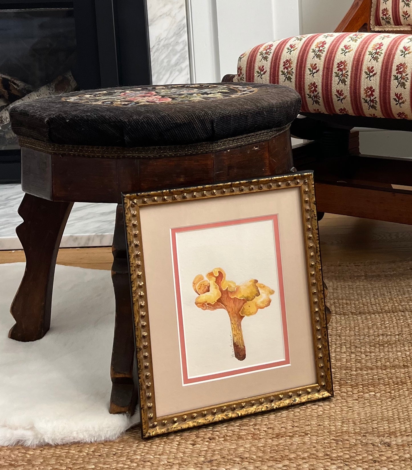 Original Chanterelle Mushroom Watercolor Painting