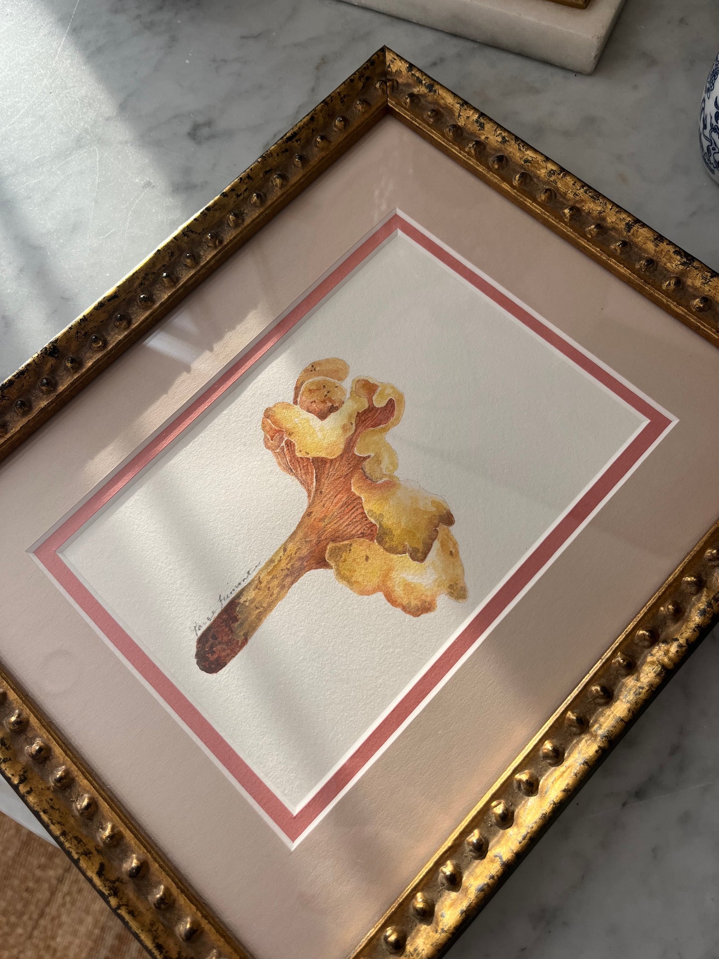 Original Chanterelle Mushroom Watercolor Painting
