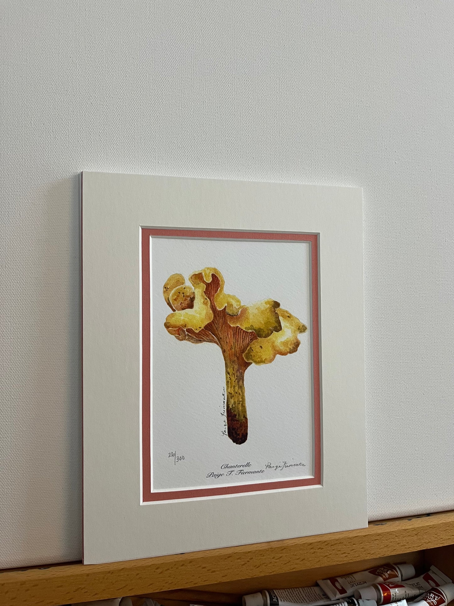 Chanterelle Mushroom Giclée Matted Print