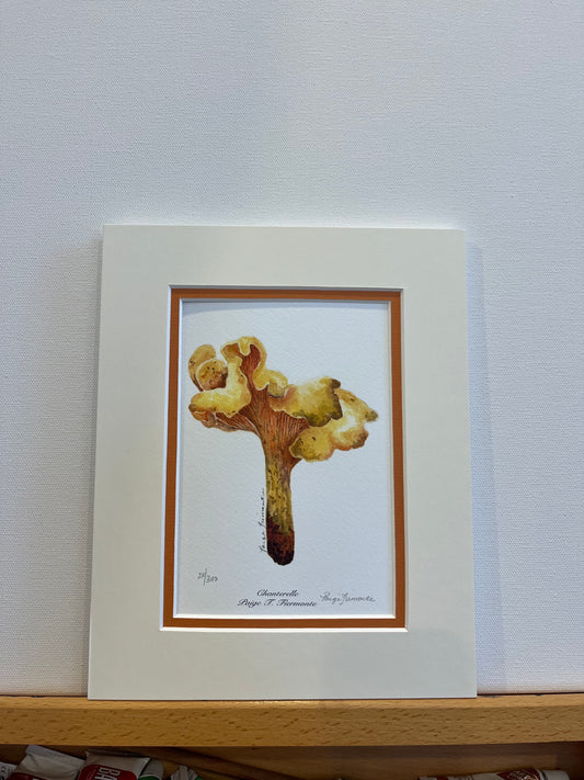 Chanterelle Mushroom Giclée Matted Print