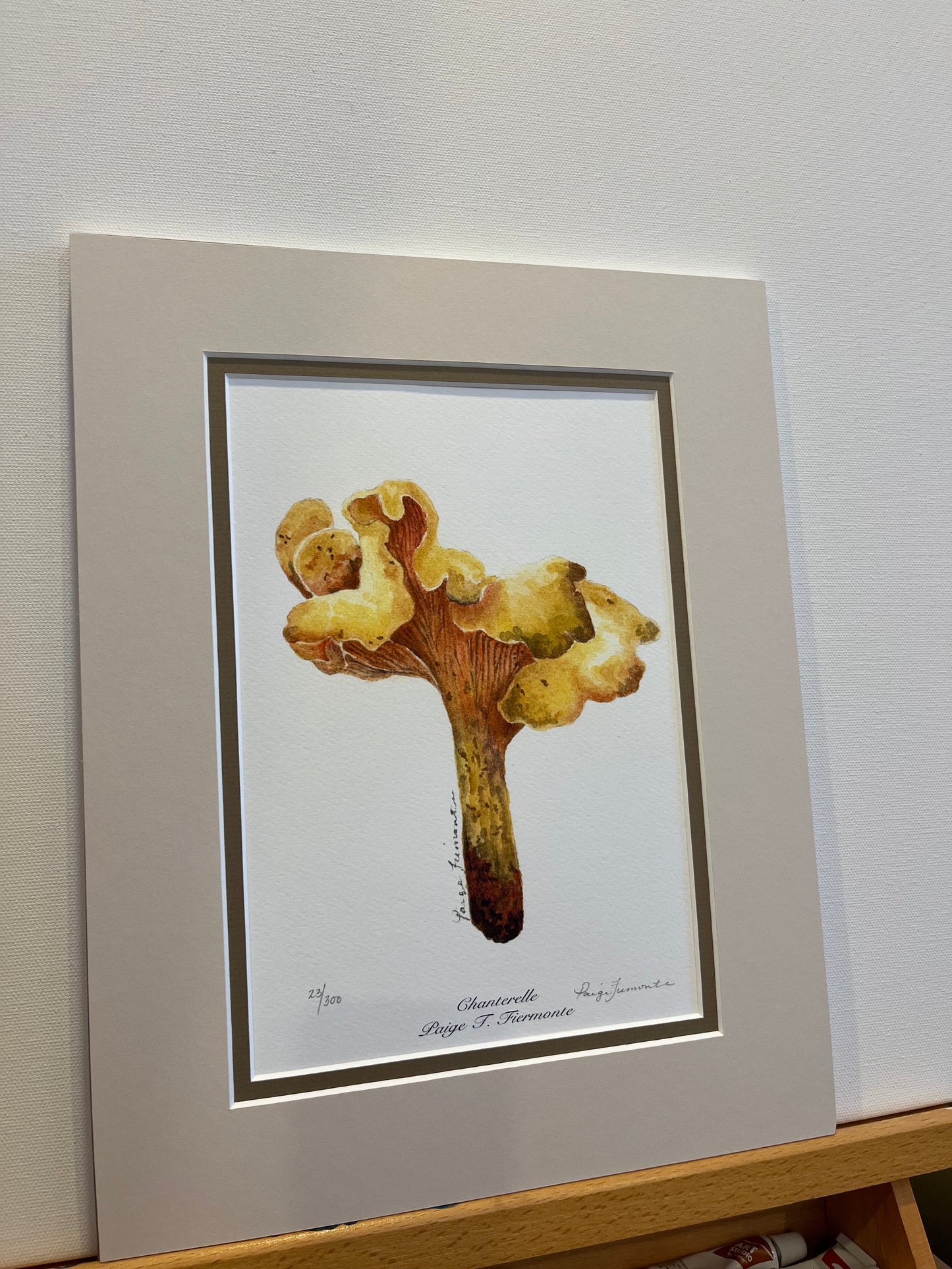Chanterelle Mushroom Giclée Matted Print